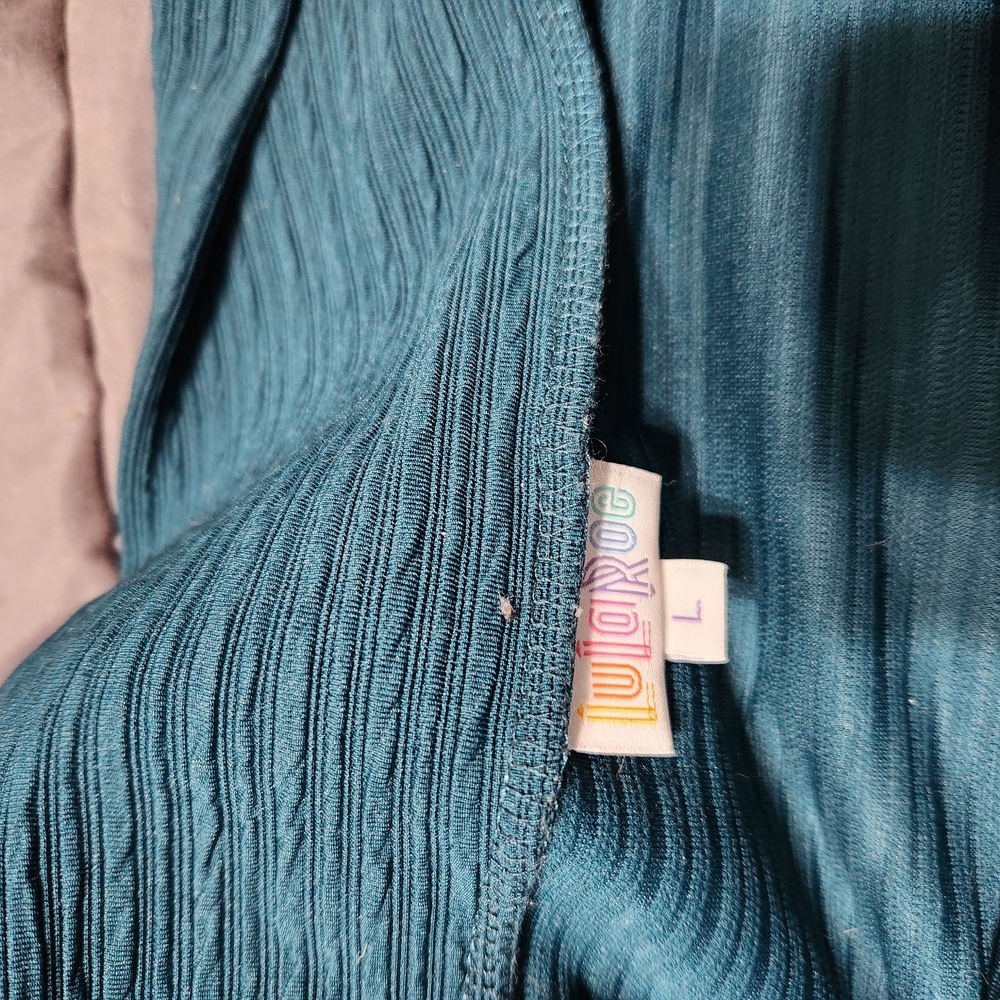 LuLaRoe Teal Ribbed Cassie Skirt